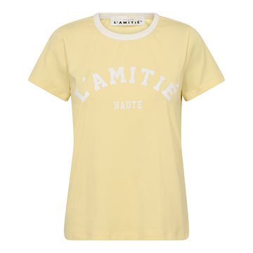 Haute L ' Amitié - Neckline Logo Tee - Pale Yellow